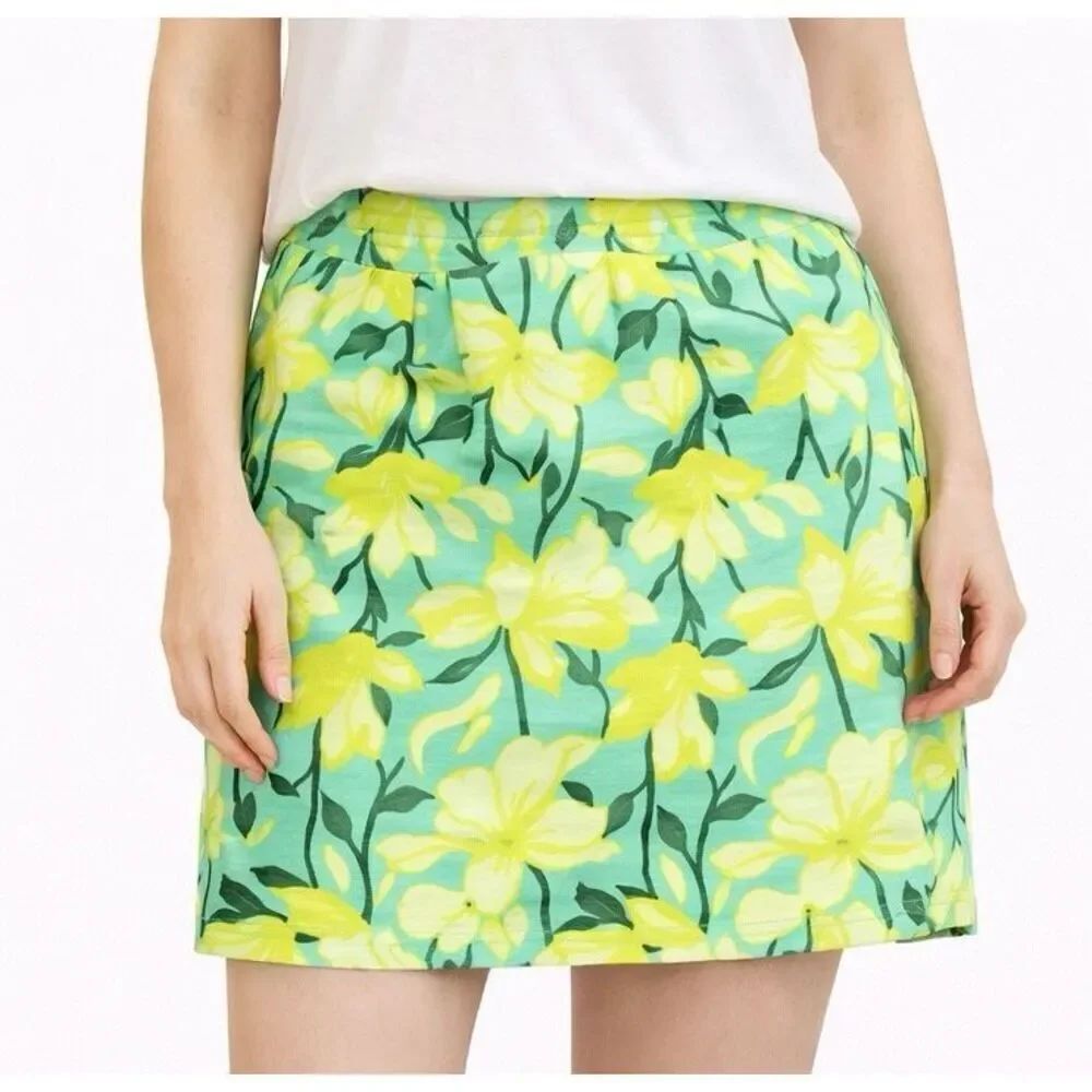 J. crew floral vibrant 🍋 mini skirt size 8